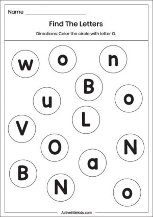 Free Letter O Worksheets for Kindergarten - Active Little Kids