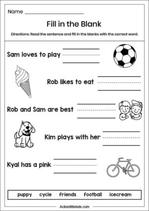 Kindergarten Writing Worksheets for Free - Active Little Kids