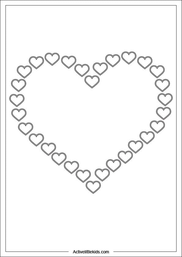heart of hearts coloring page