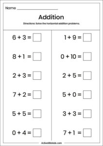 Free Addition Worksheets for Kindergarten - 37 Free Pages