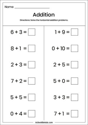 Free Addition Worksheets for Kindergarten - 37 Free Pages