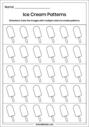 Free Kindergarten Pattern Worksheets - Active Little Kids