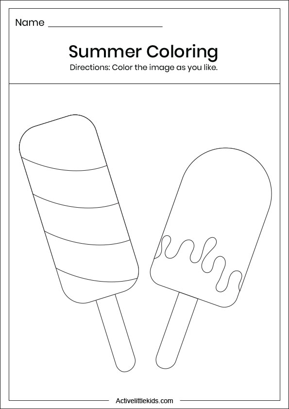 icecream coloring worksheets