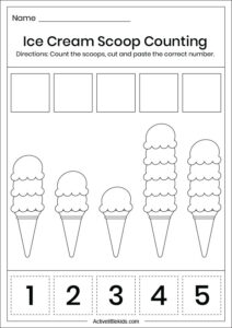 Summer counting worksheets - Active Little Kids