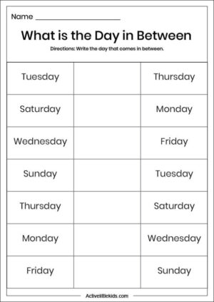 Free Days of the Week Worksheets - 26 Free Pages