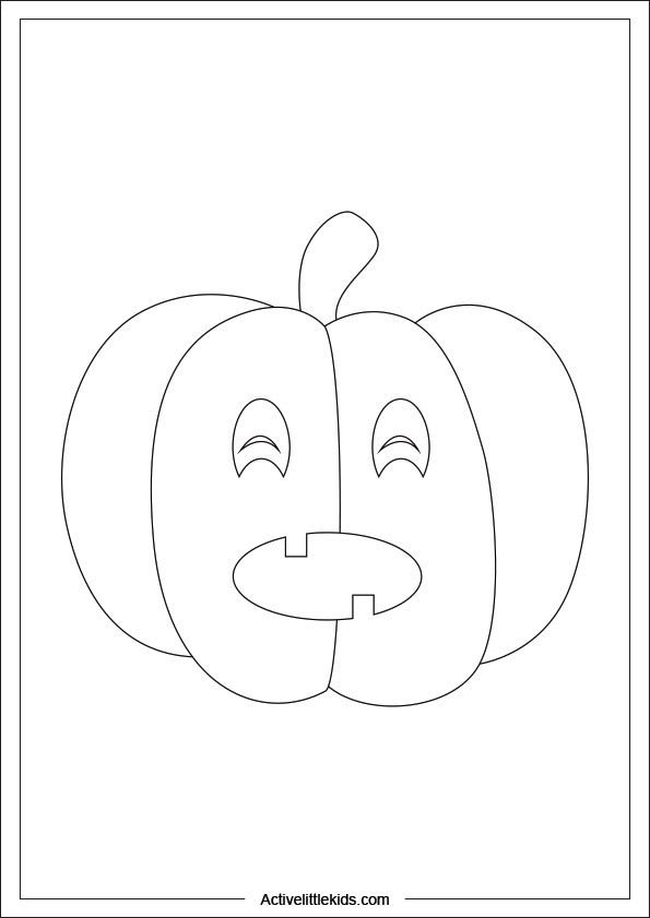 laughing halloween pumpkin coloring page