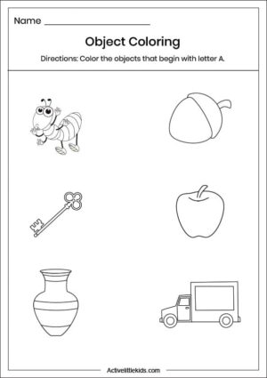 Free Letter A Worksheets for Kindergarten - Active Little Kids