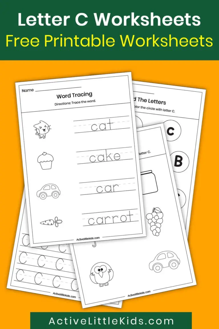 Free Letter C Worksheets for Kindergarten - Active Little Kids