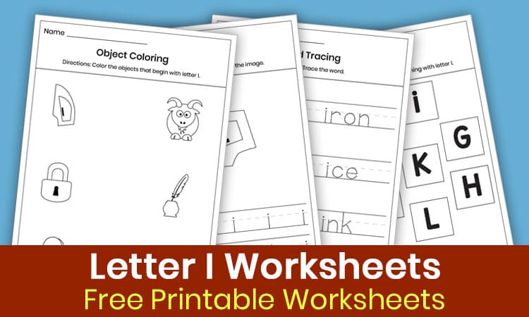 Free Letter I Worksheets for Kindergarten