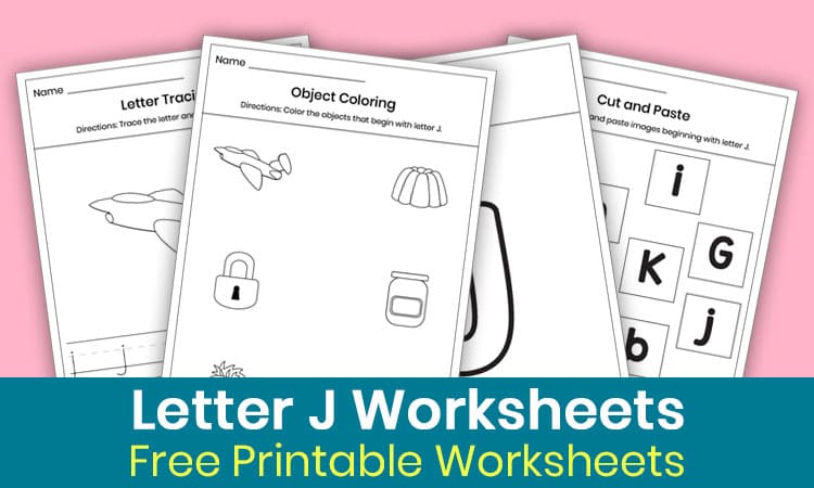 Free Letter J Worksheets for Kindergarten