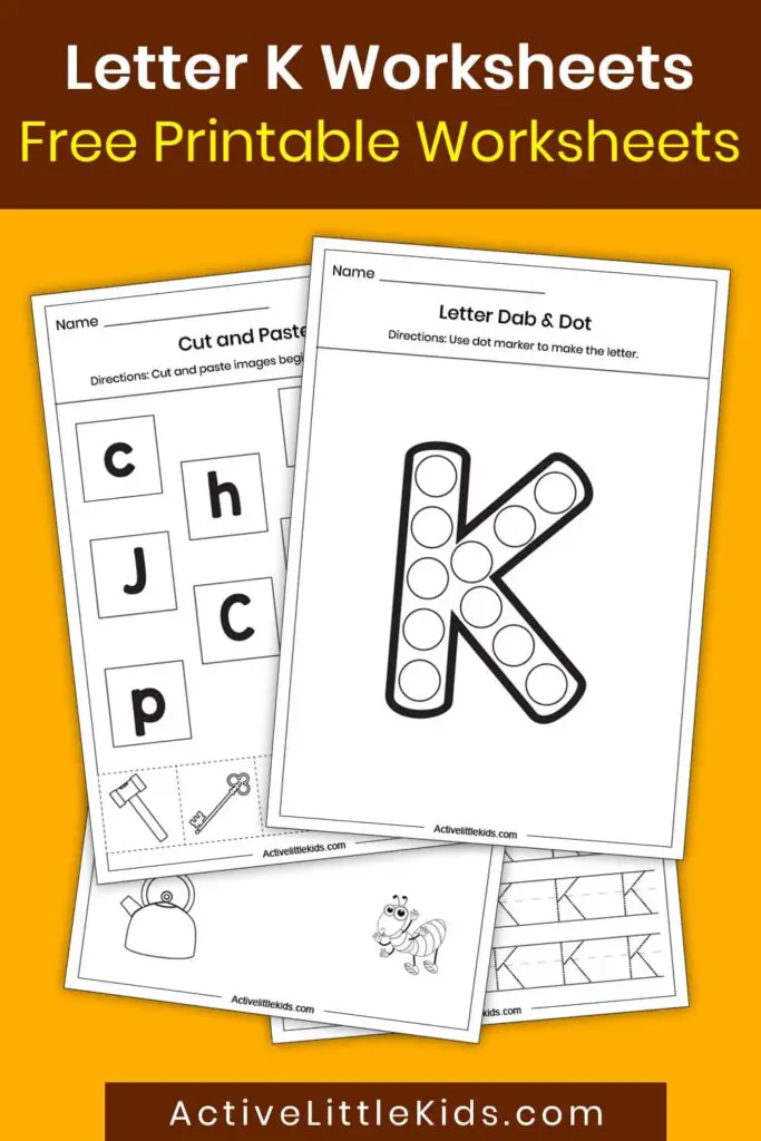 letter k worksheets pin
