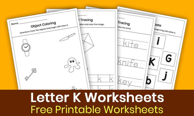 Free Letter K Worksheets for Kindergarten
