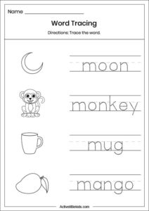 Free Letter M Worksheets for Kindergarten - Active Little Kids