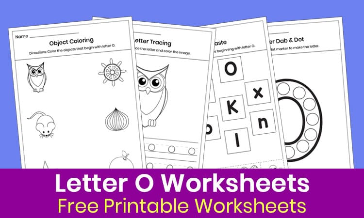 Free Letter O Worksheets for Kindergarten