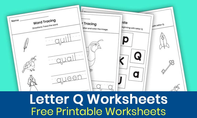 Free Letter Q Worksheets for Kindergarten
