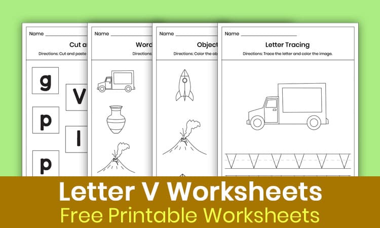 Free Letter V Worksheets for Kindergarten
