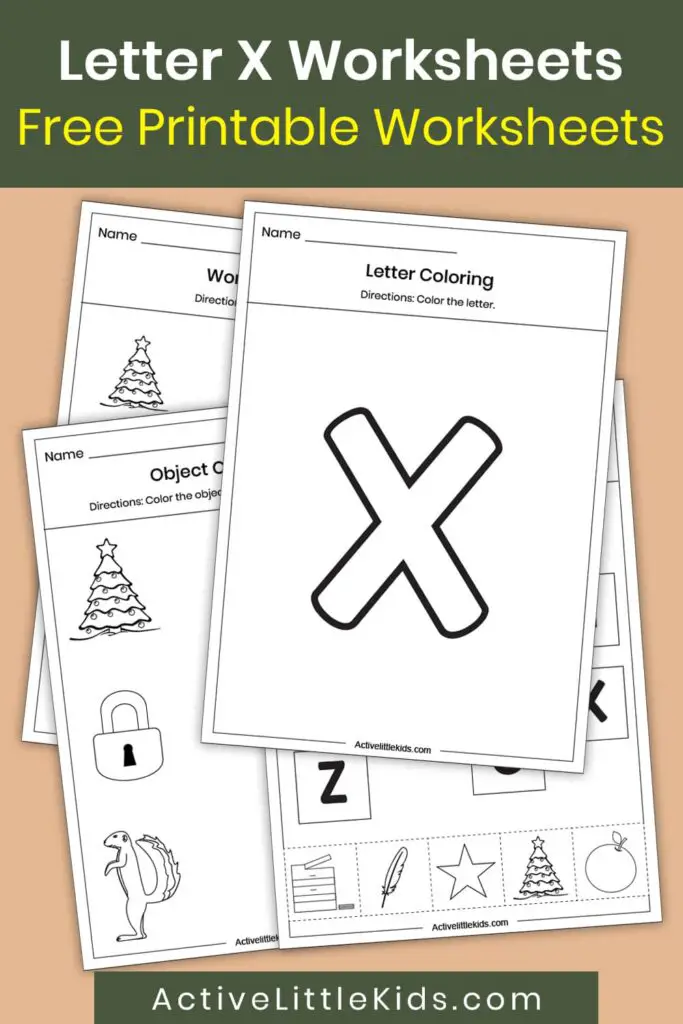 letter x worksheets pin
