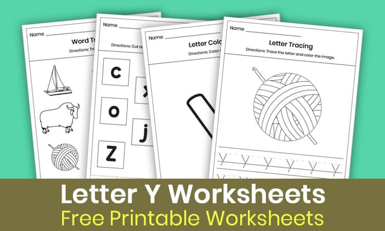 Free Letter Y Worksheets for Kindergarten