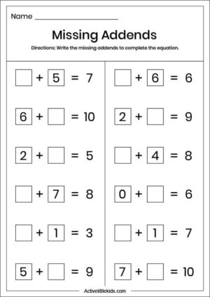 Free Addition Worksheets for Kindergarten - 37 Free Pages