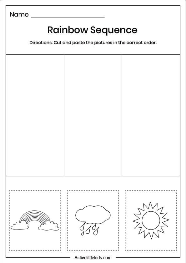 rainbow sequence worksheet