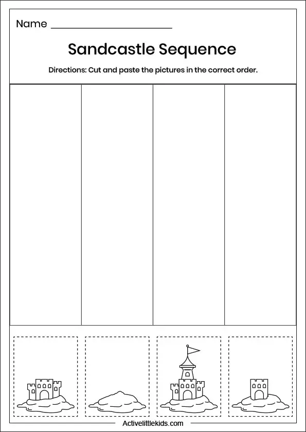 sandcastle sequence worksheet