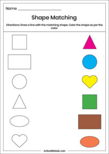 Colors and shapes worksheets for preschoolers - Active Little Kids