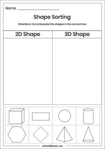 Free Shapes Worksheets for Kindergarten - Active Little Kids