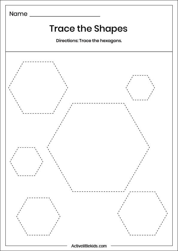 shape tracing worksheet