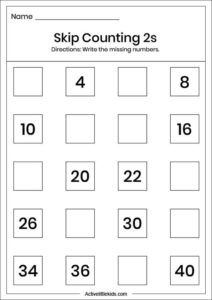 Counting Worksheets for Kindergarten - Active Little Kids