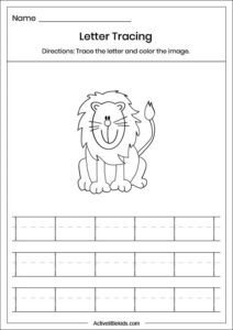 Free Letter L Worksheets for Kindergarten - Active Little Kids