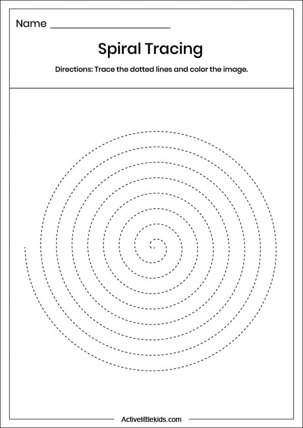spiral tracing worksheet